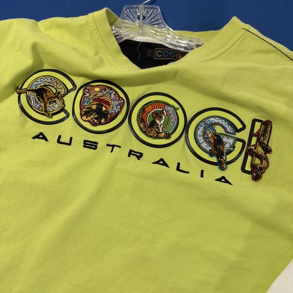 VTG COOGI Australia T-Shirt Men's 4XL Front Logo Neon Green / White - Lot Of (2) - Picture 3 of 13